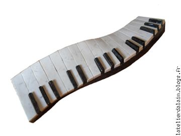 LE PIANO ( marbre et granit; L=70cm; 19kg)